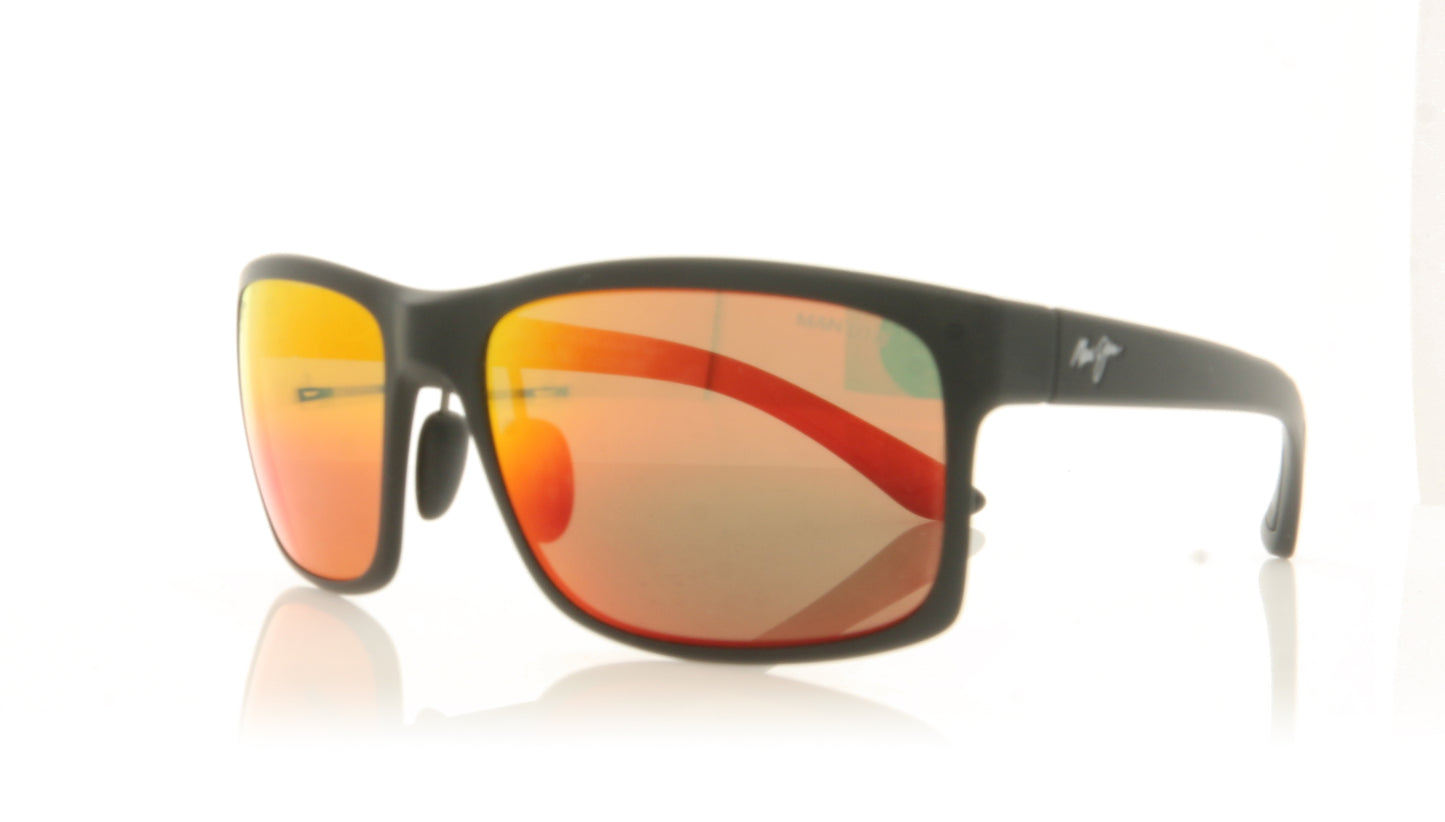 Maui Jim MJ439 Pokowai 35UTD Matte Black Sunglasses - Angle
