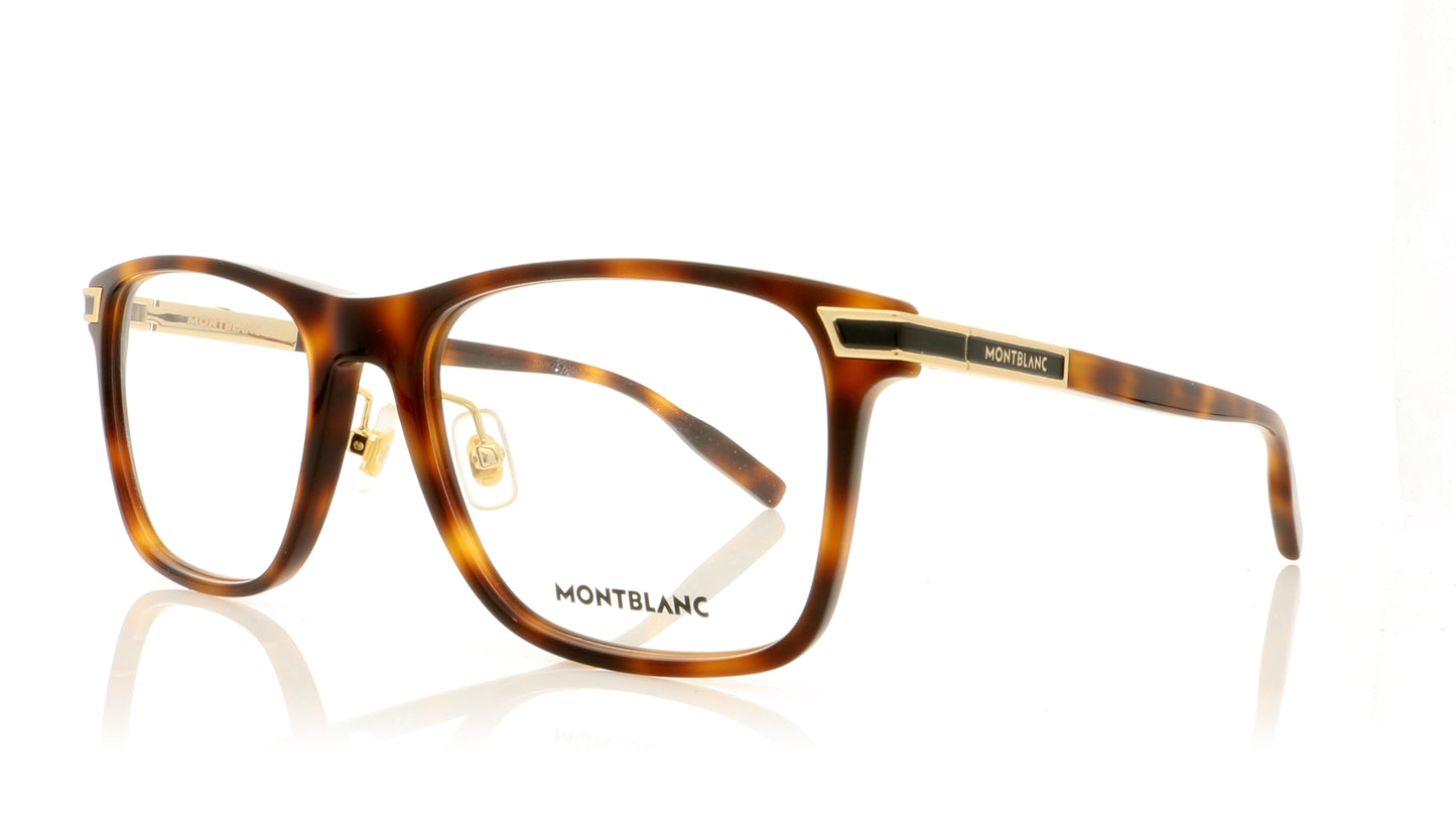 Mont Blanc MB0042O 2 Havana Glasses - Angle