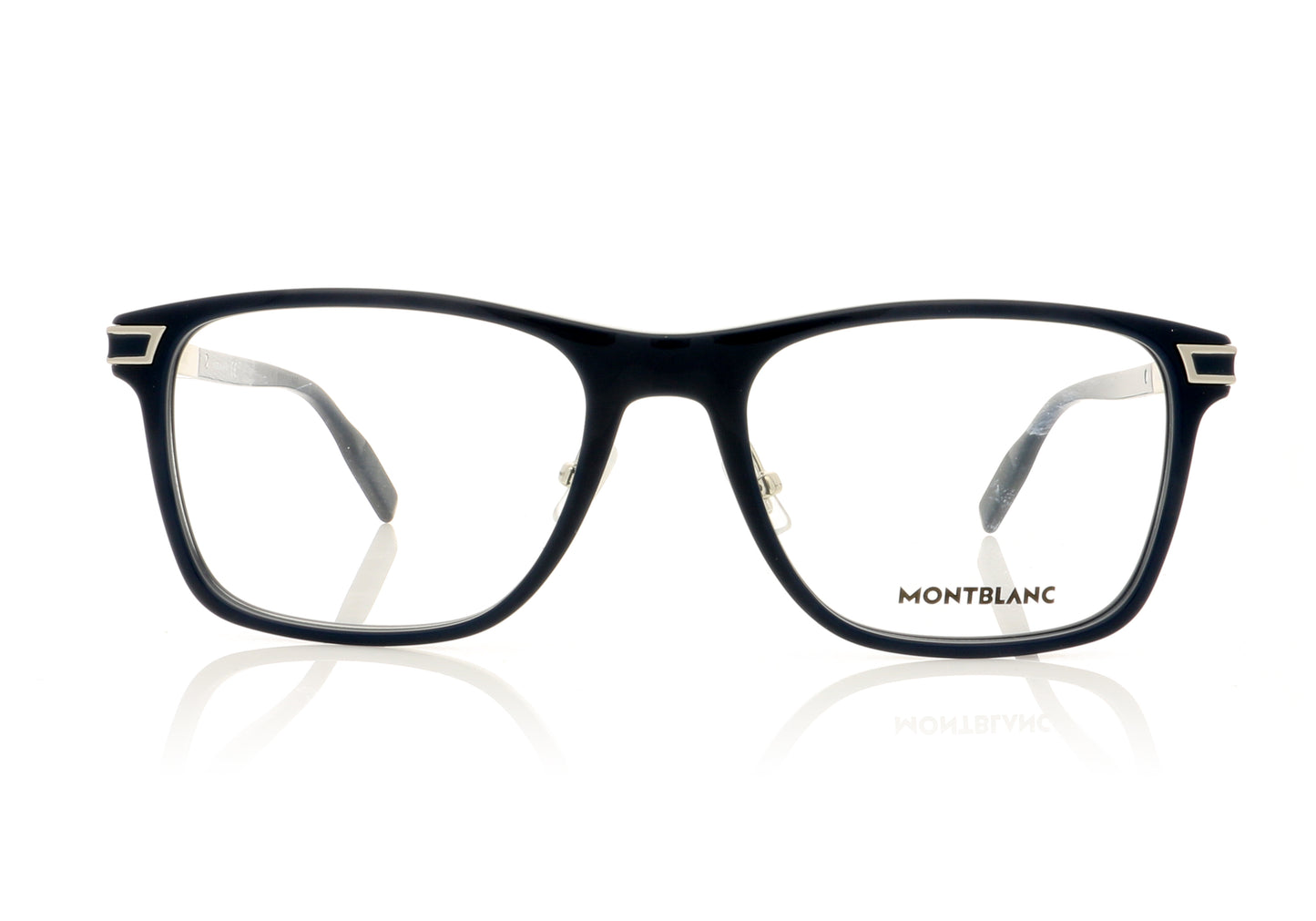 Mont Blanc MB0042O 3 Blue-Silver Glasses - Front