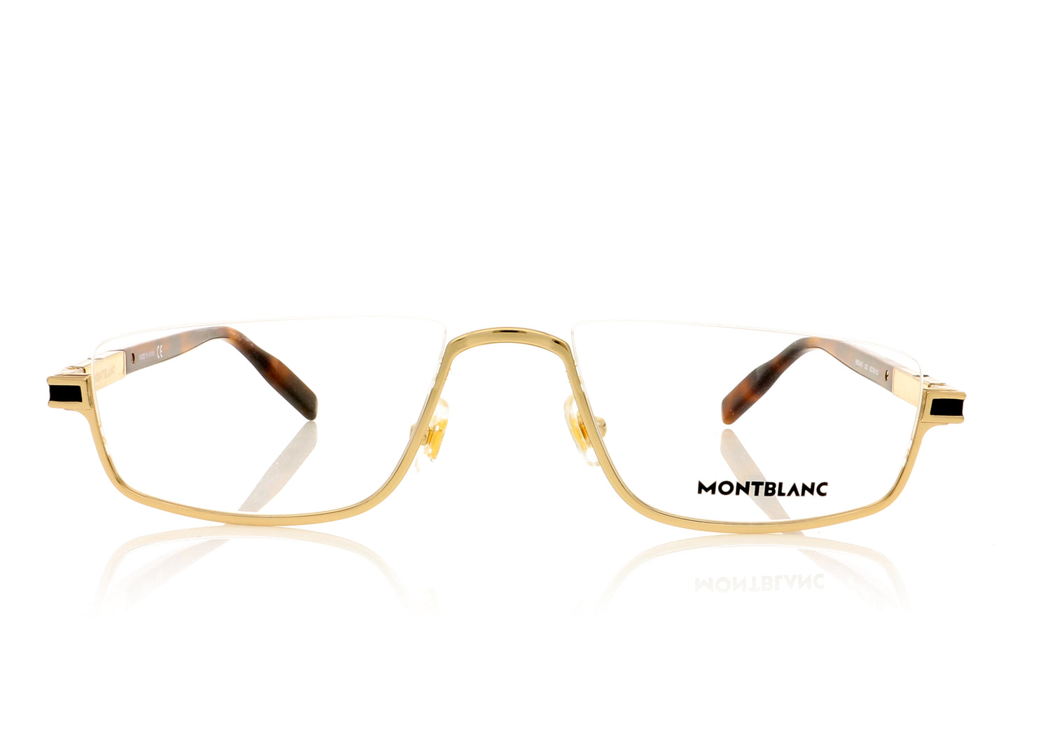 Mont Blanc MB0044O 2 Gold Glasses - Front