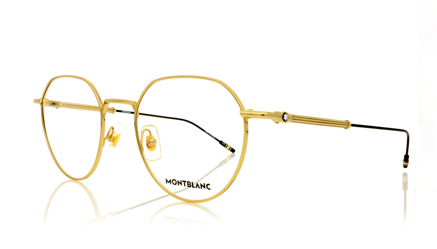 Mont Blanc MB0060O 2 Gold Glasses - Angle