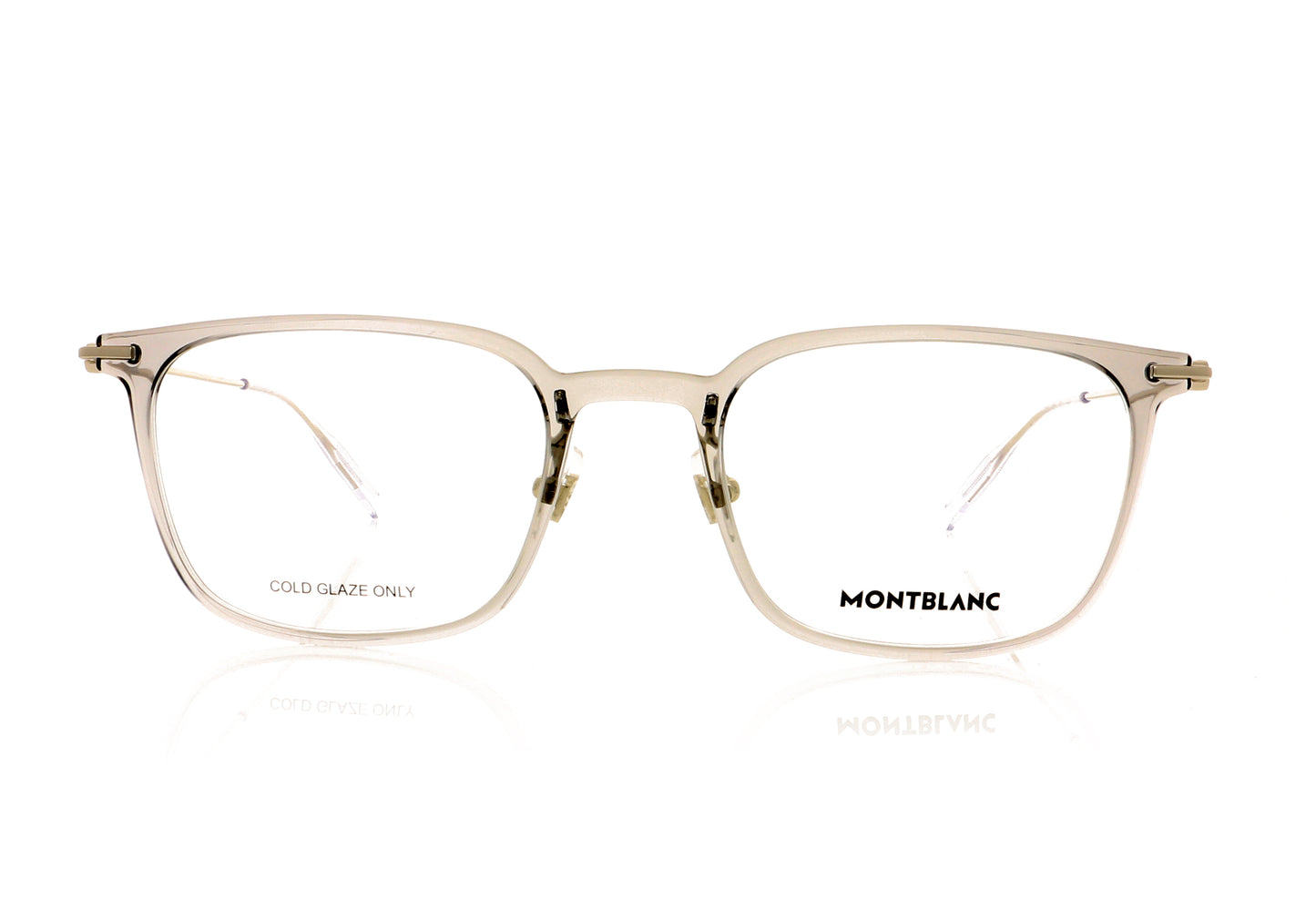 Mont Blanc MB0100O 2 Grey-Silver Glasses - Front