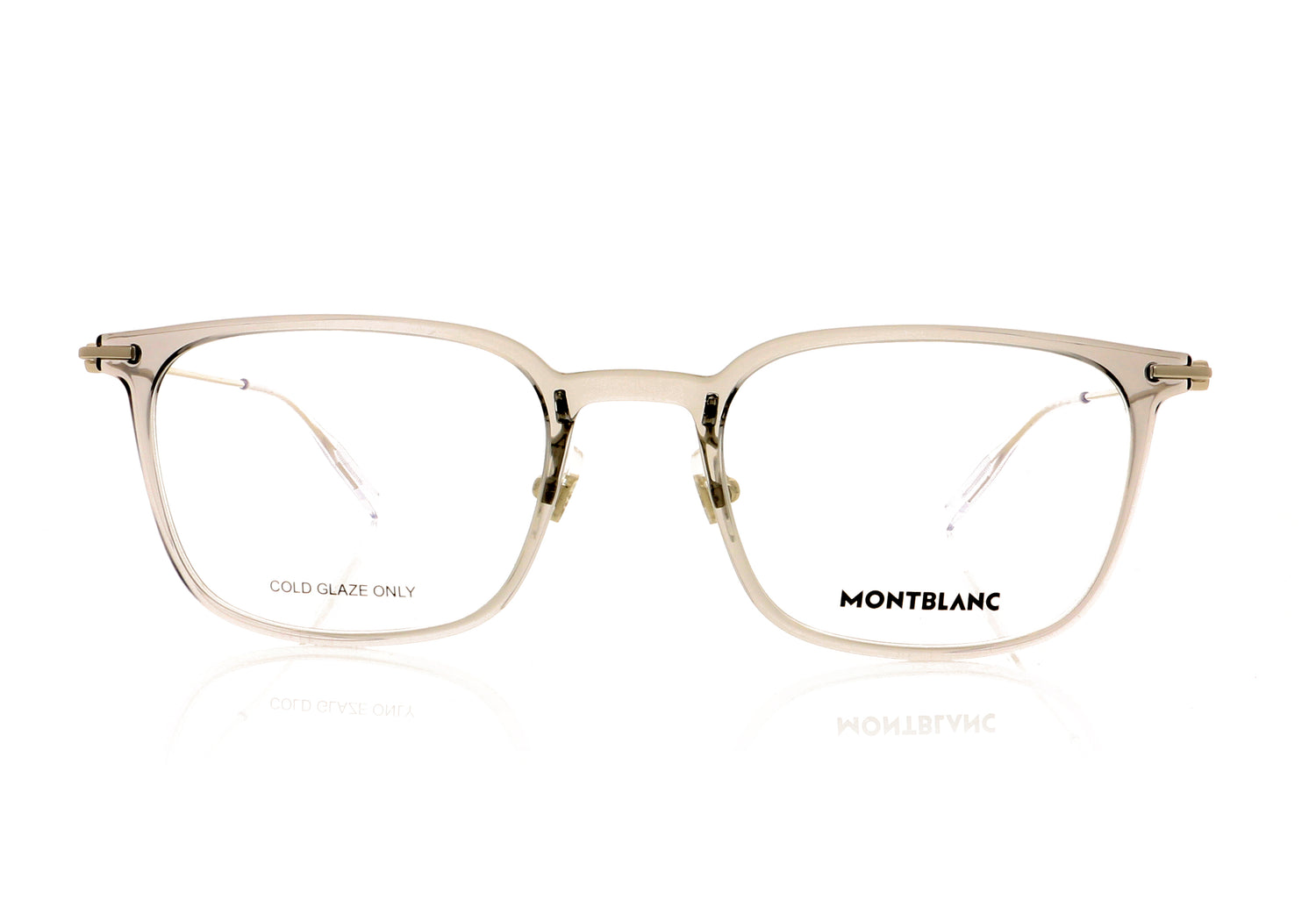 Mont Blanc MB0100O 2 Grey-Silver Glasses - Front
