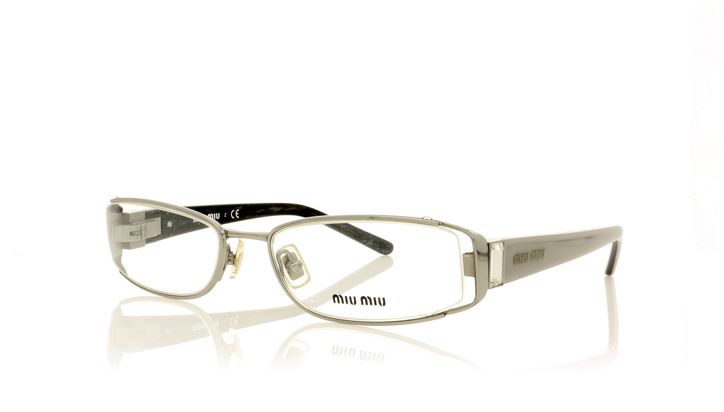 Miu Miu VMU53F 5AV-101 Silver Glasses - Angle