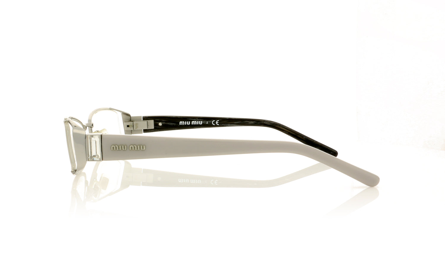 Miu Miu VMU53F 5AV-101 Silver Glasses - Side