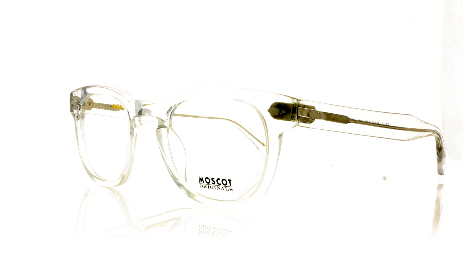 Moscot Gelt CRY Crystal Glasses - Angle