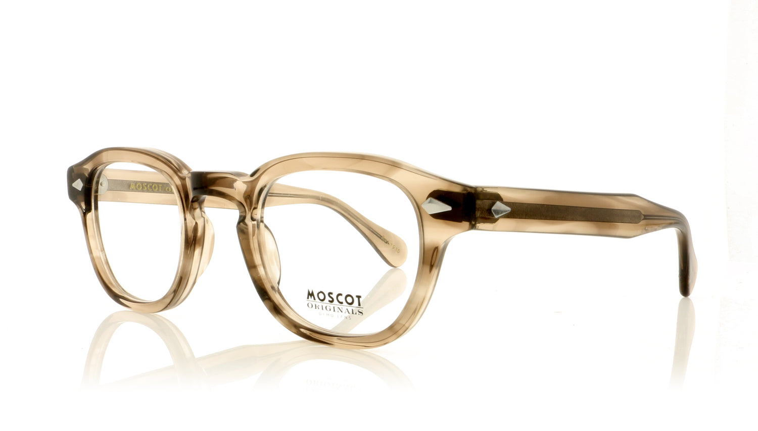 Moscot Lemtosh 0225-01 Brown Ash Glasses - Angle