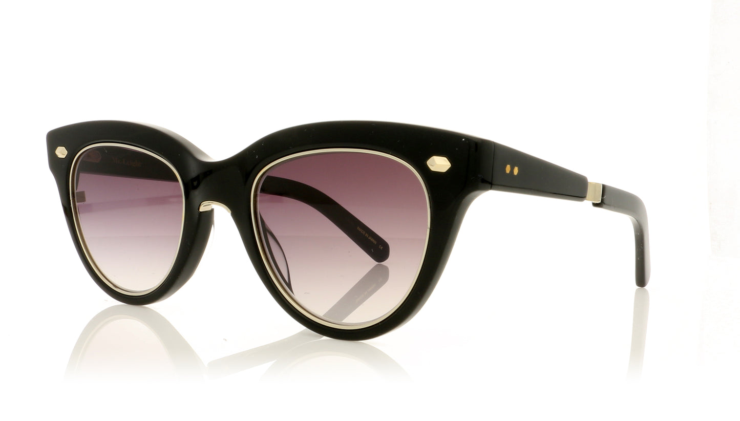 Mr. Leight Madison S BK-12KG/SFBK Black-12K White Gold Glasses - Angle