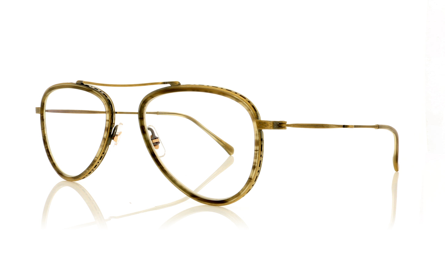 Mr. Leight Ichi C GW-ATSG-GW Greywood-Antique-Silver Gold-Greywood Glasses - Angle