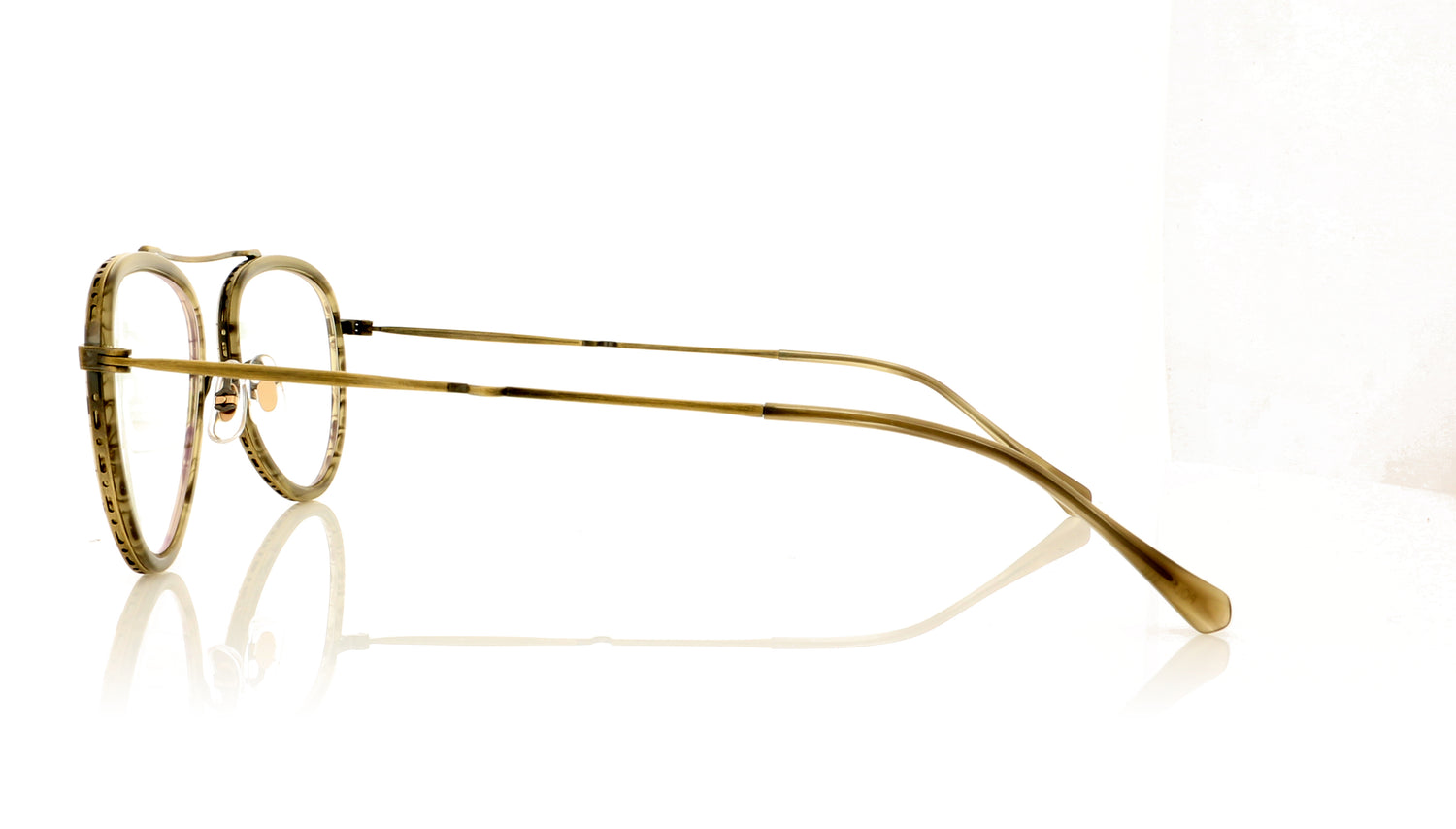Mr. Leight Ichi C GW-ATSG-GW Greywood-Antique-Silver Gold-Greywood Glasses - Side