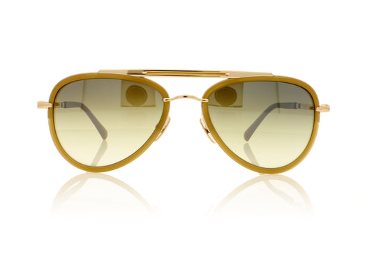 Mr. Leight Doheny SL 12KWG-CRSC/PLM 12K White Gold-Crescent Sunglasses - Front