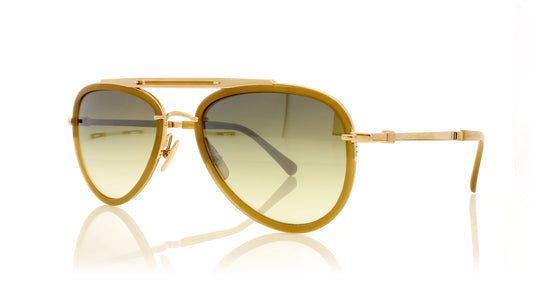 Mr. Leight Doheny SL 12KWG-CRSC/PLM 12K White Gold-Crescent Sunglasses - Angle