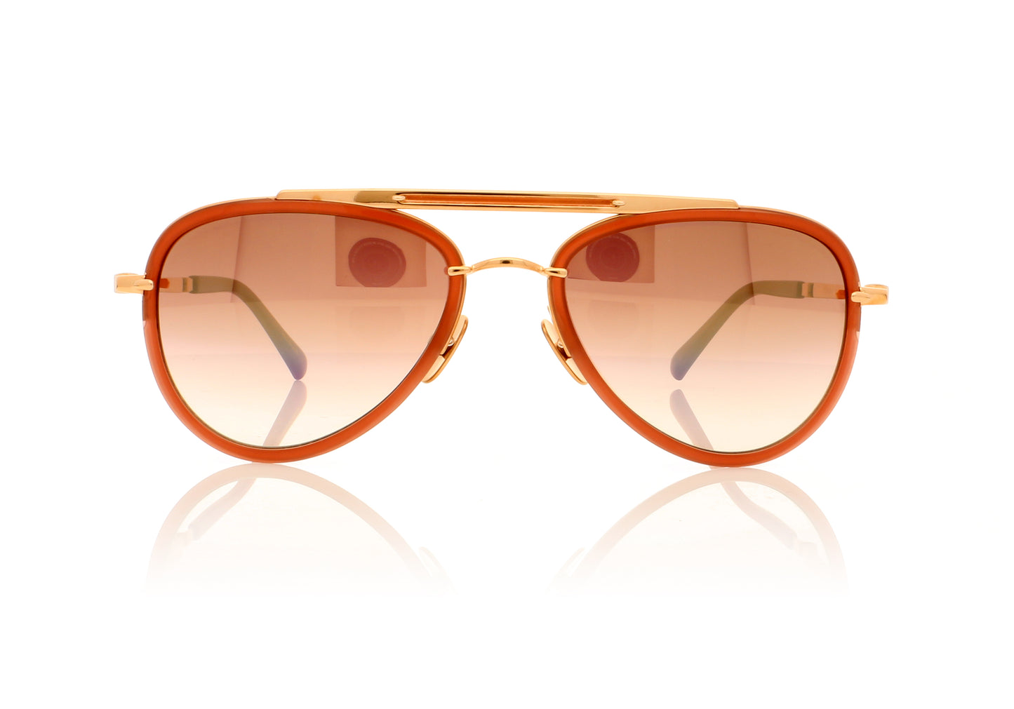 Mr. Leight Doheny SL 18KRG-RW/SU 18K Rose Gold - Rosewood Sunglasses - Front