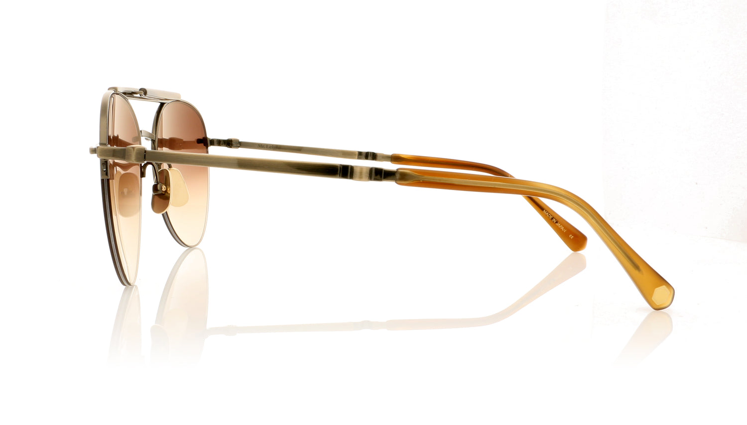 Mr. Leight Rodeo SL ATG-BW/CYN Antique Gold-Beachwood Sunglasses - Side
