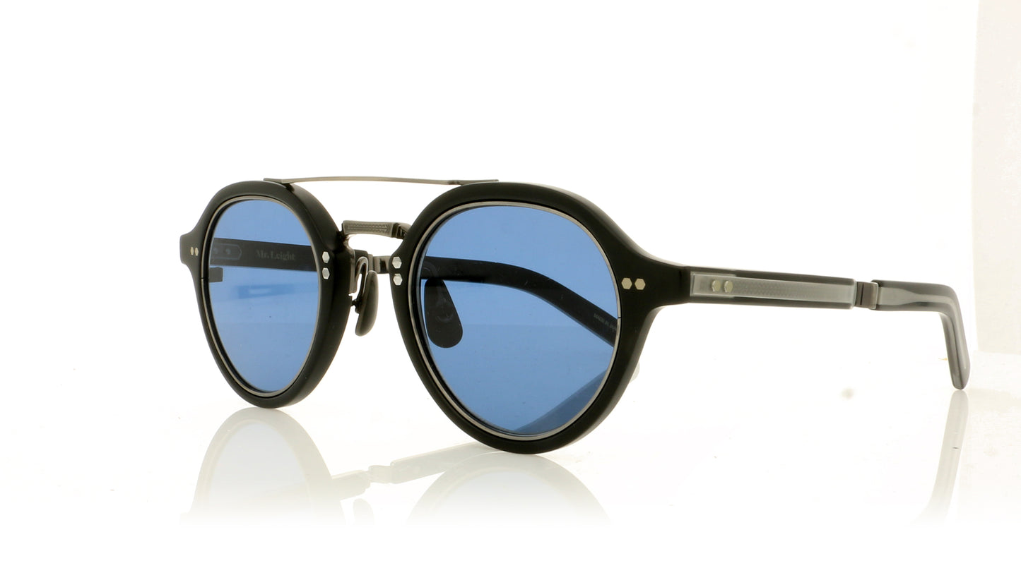 Mr. Leight Ridley S MBK-PW-BK/S Matte Black- Pewter Black Sunglasses - Angle