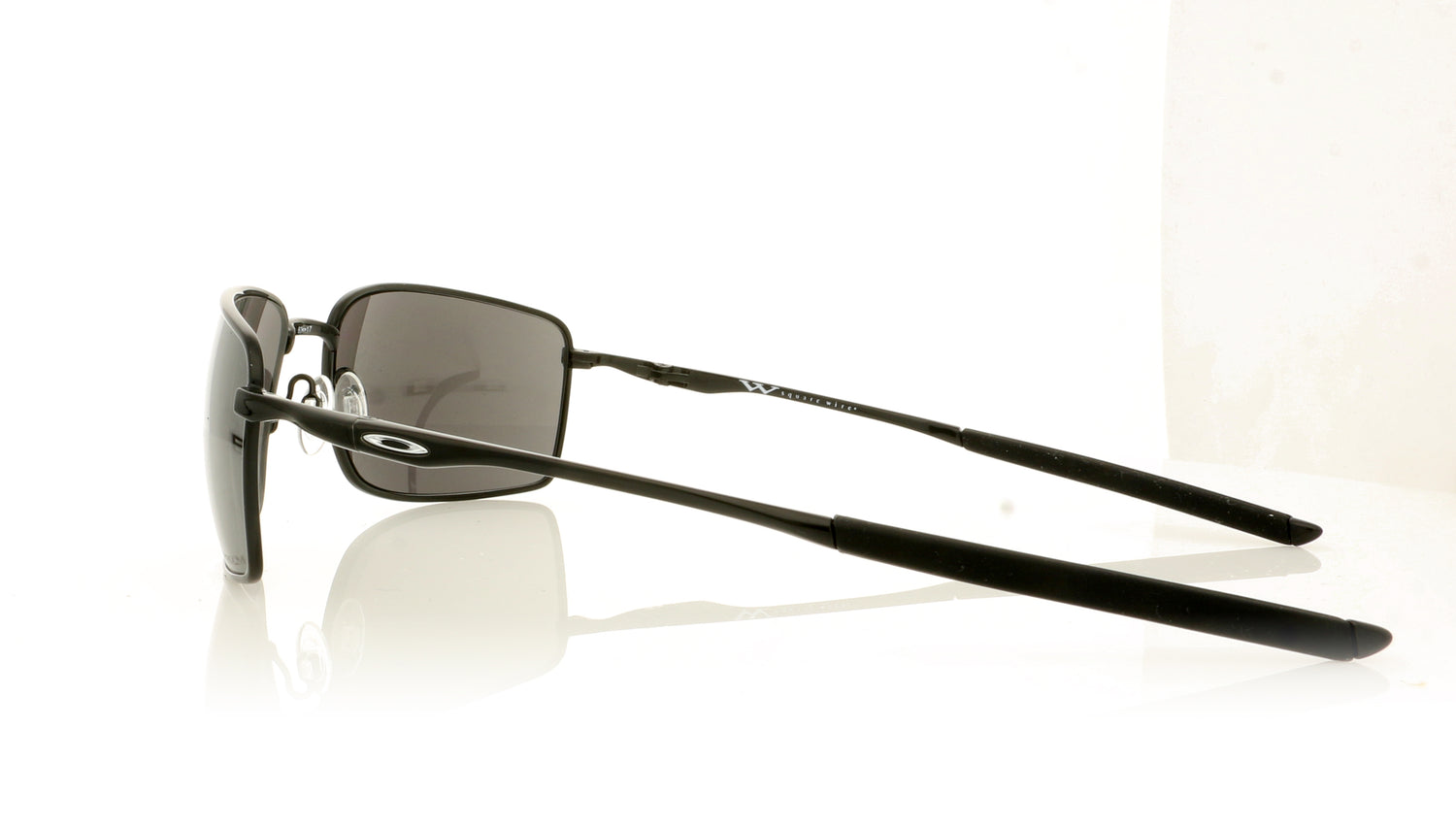 Oakley Square Wire 407513 Polished Black Sunglasses - Side