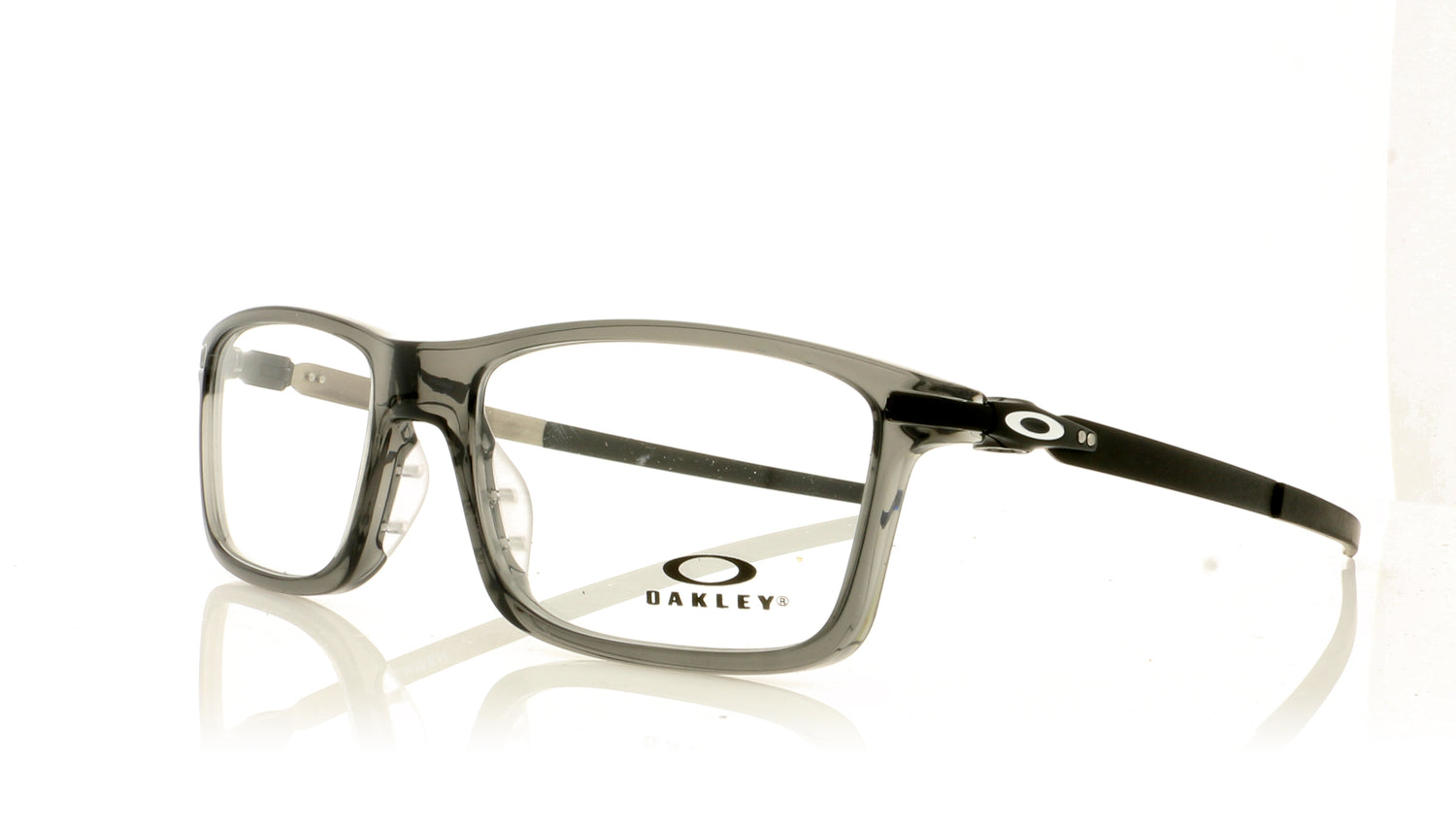 Oakley Pitchman 805012 Polished Grey Smoke Glasses - Angle