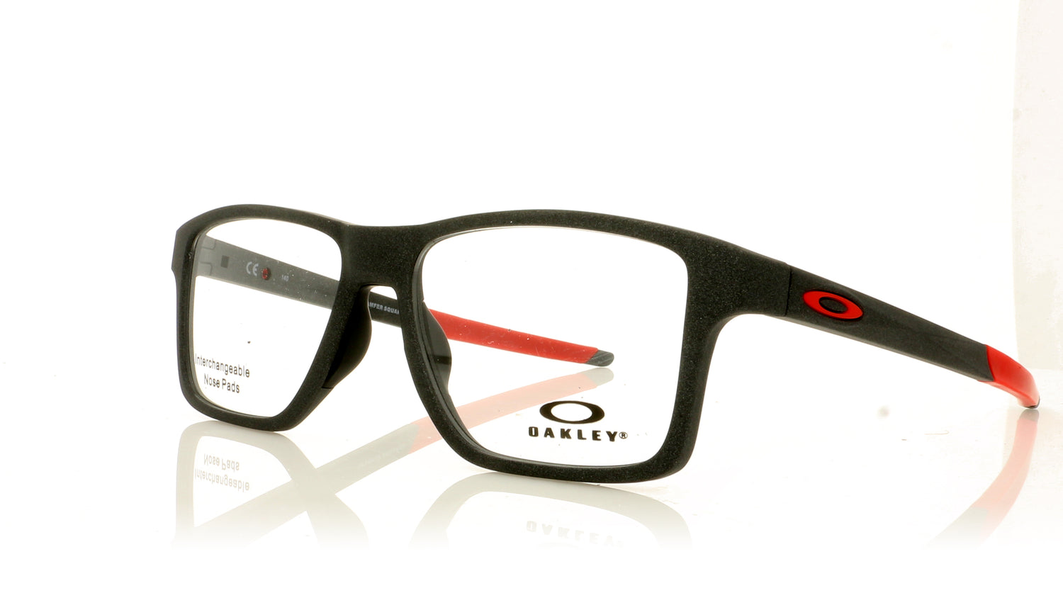 Oakley Chamfer Squared 814308 Satin Light Steel Glasses - Angle