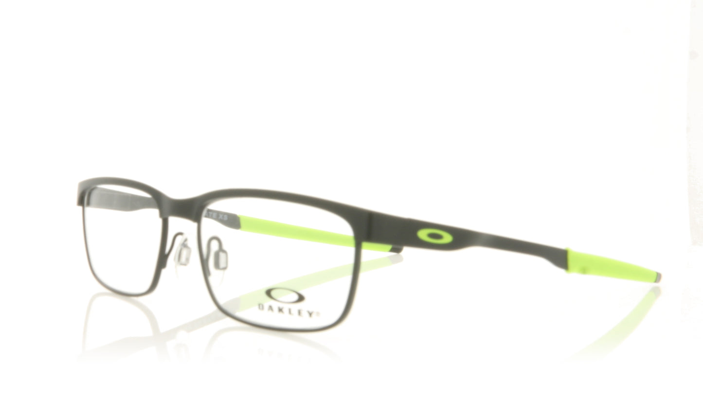Oakley Steel Plate Xs 300204 Satin Black Glasses - Angle