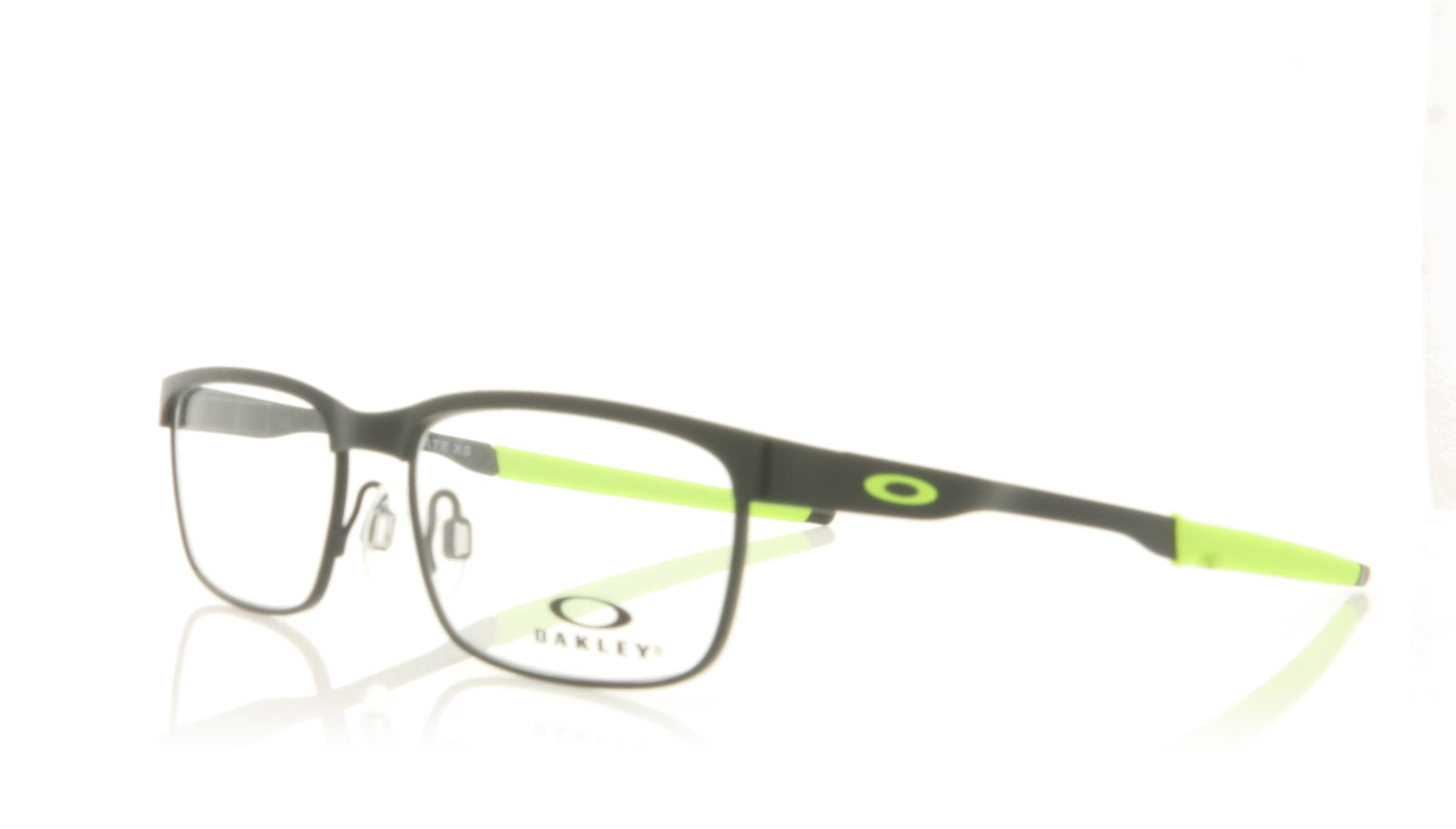 Oakley Steel Plate Xs 300204 Satin Black Glasses - Angle