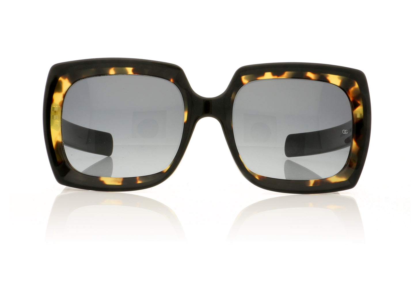 Oliver Goldsmith Fuz 99 Black Leopard Sunglasses - Front