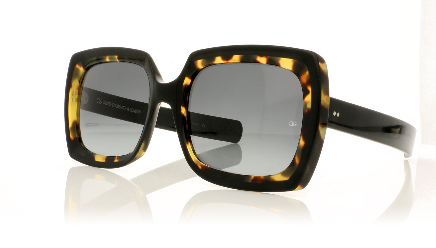 Oliver Goldsmith Fuz 99 Black Leopard Sunglasses - Angle