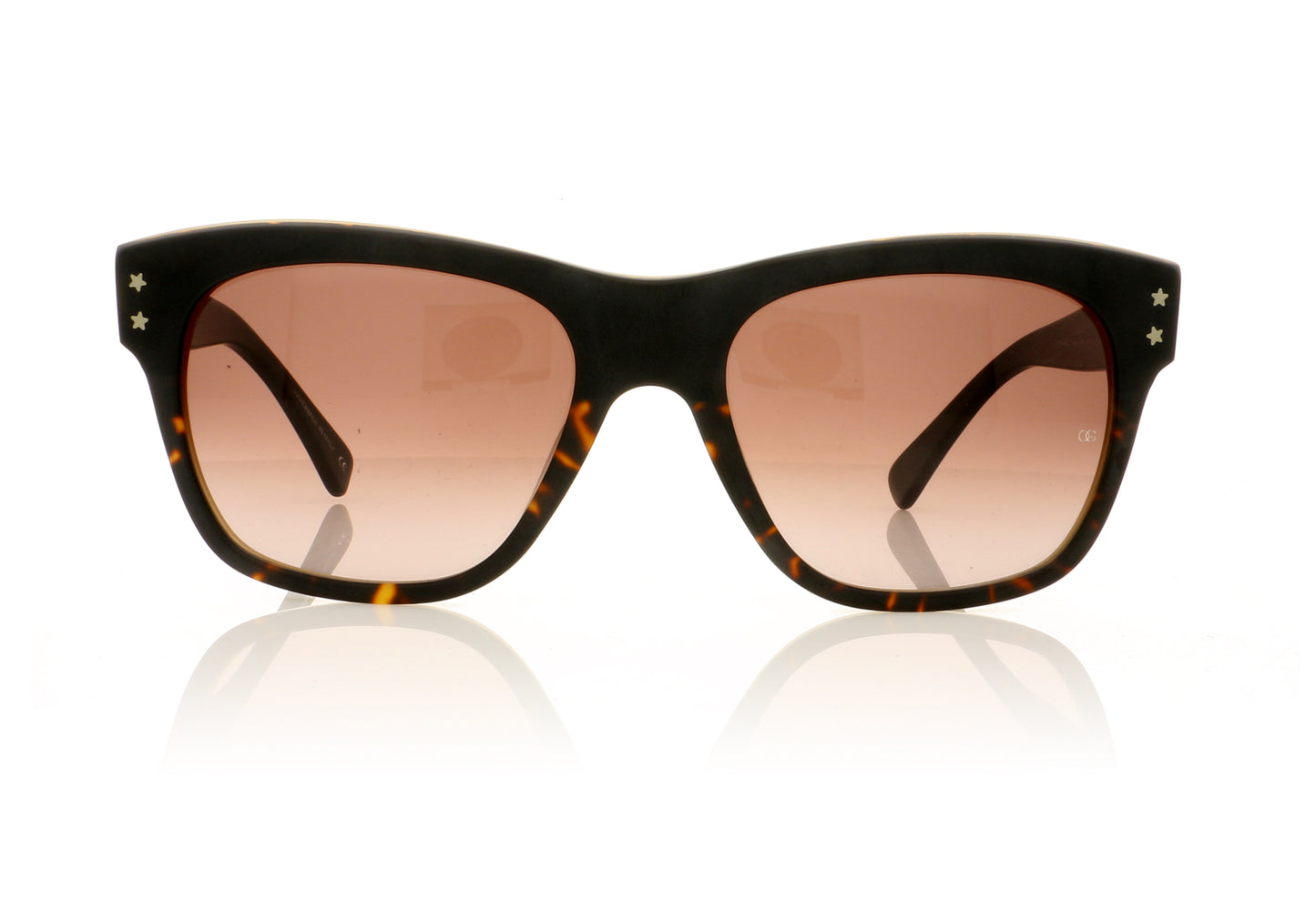 Oliver Goldsmith Lord 22 Matte Tortoise Split Sunglasses - Front