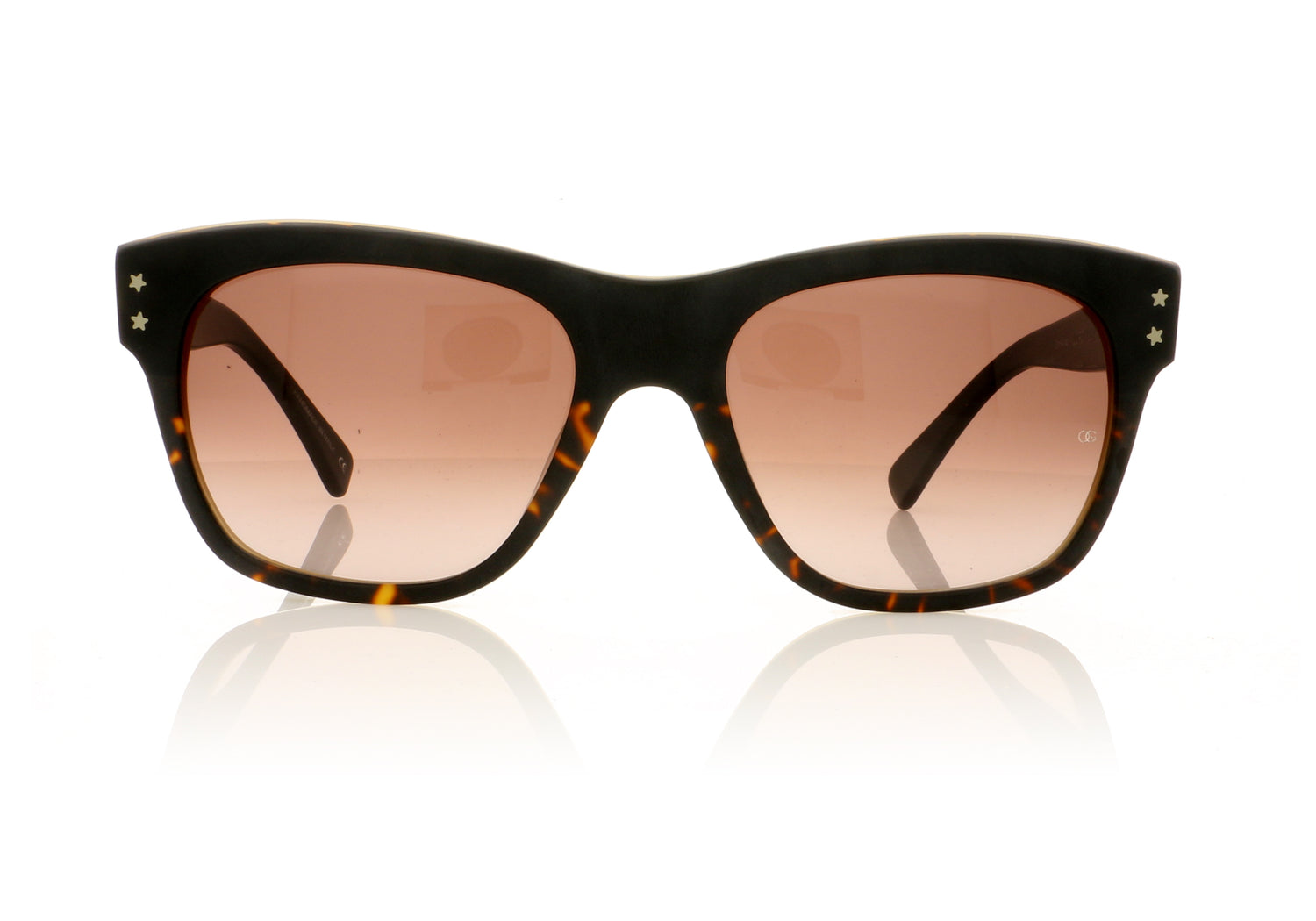 Oliver Goldsmith Lord 22 Matte Tortoise Split Sunglasses - Front