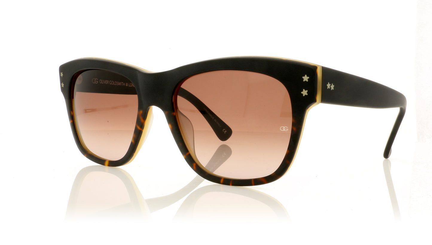 Oliver Goldsmith Lord 22 Matte Tortoise Split Sunglasses - Angle