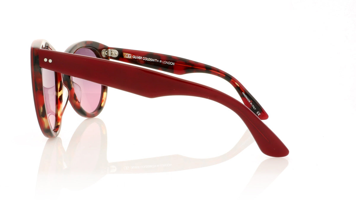 Oliver Goldsmith Manhattan 25 Red Tortoiseshell Sunglasses - Side