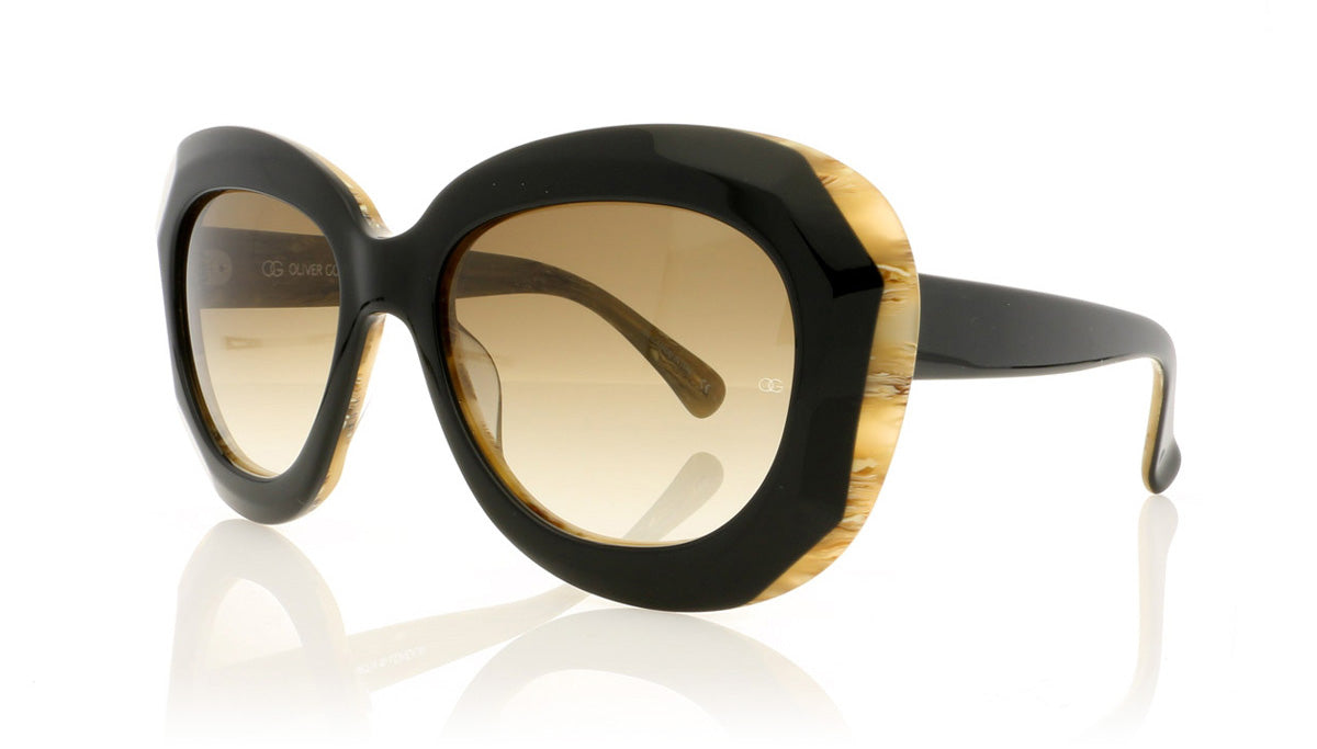 Oliver Goldsmith Norum 12 Black Wood Sunglasses - Angle