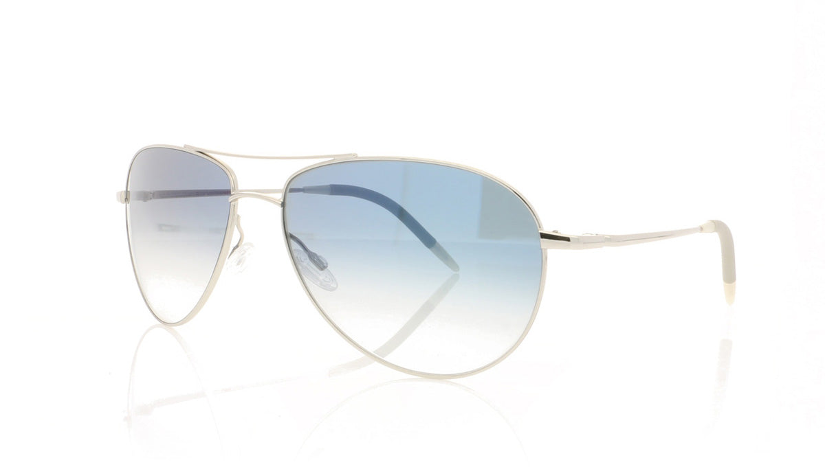 Oliver Peoples Benedict OV1002S 52413F Silver Sunglasses - Angle