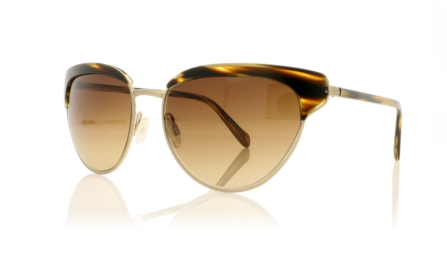 Oliver Peoples Josa OV1187S 523613 Semi Matte Coco Bolo Sunglasses - Angle