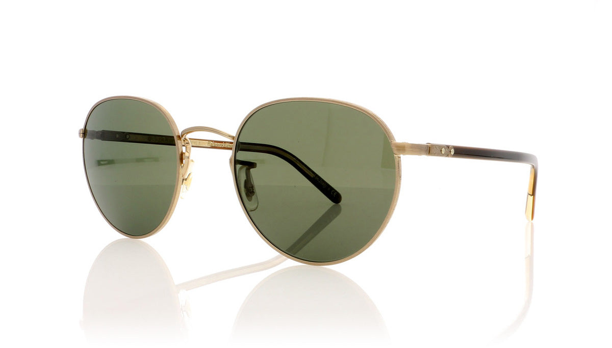 Oliver Peoples Hassett 0OV1203S 5261P1 Brushed Gold Sunglasses - Angle