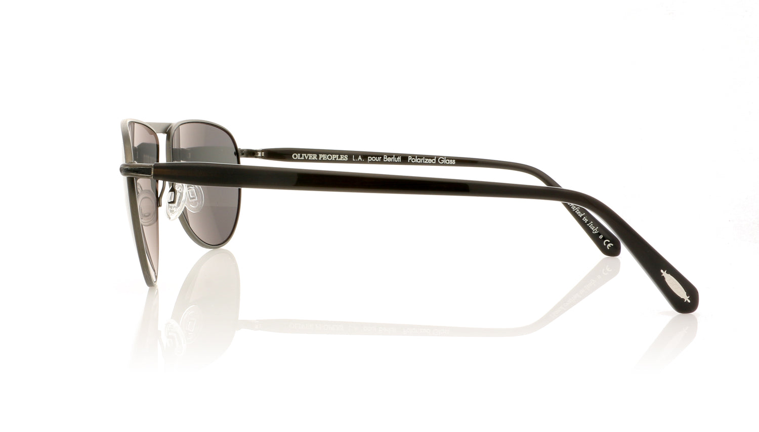 Oliver Peoples Conduit Street OV1213SQ 5244K8 Antique Pewter Sunglasses - Side
