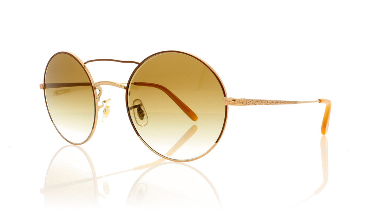 Oliver Peoples Nickol OV1214S 52718E Brushed Gold Sunglasses - Angle