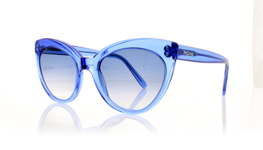Pagani Agata 883 Transparent Blue Sunglasses - Angle