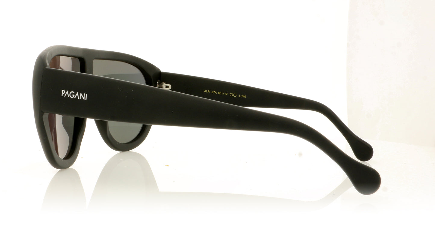 Pagani Alpi 97A Black Sunglasses - Side