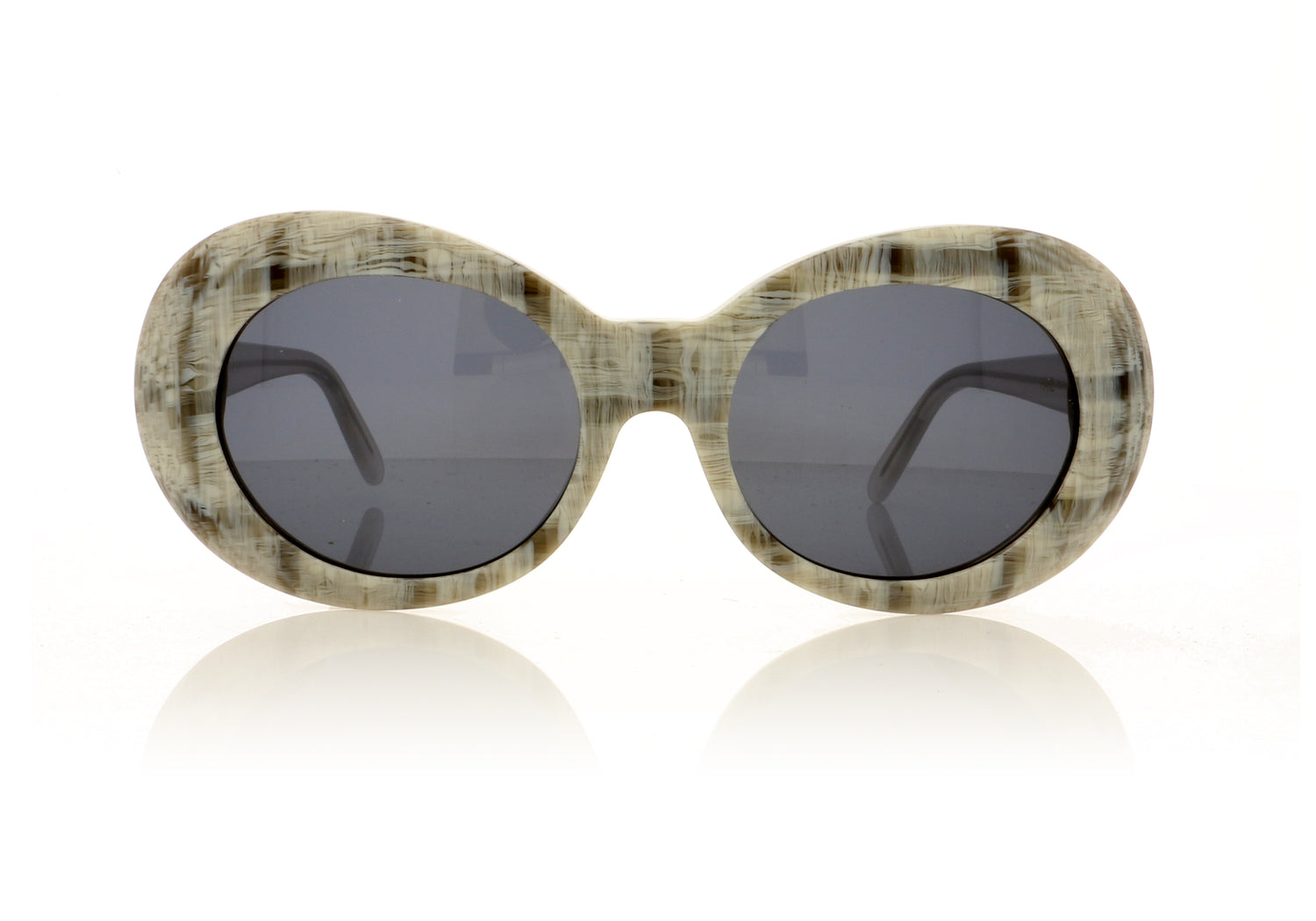 Pagani Botero CJO Ivory Stripped Print Sunglasses - Front