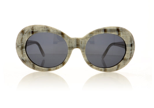 Pagani Botero CJO Ivory Stripped Print Sunglasses - Front