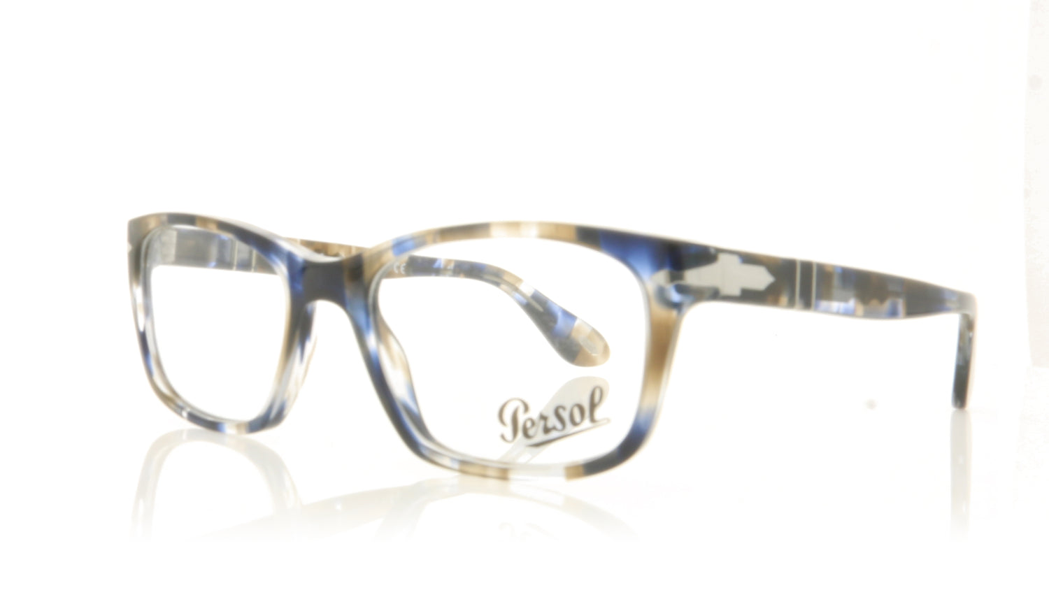 Persol 0PO3012V 1126 Striped Blue Glasses - Angle