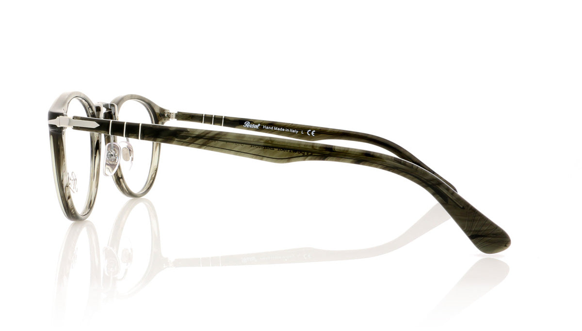 Persol 3107-V 1020 Strpd Gry Glasses - Side
