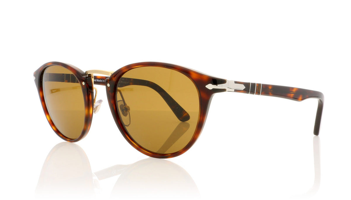 Persol Typewriter Edition 3108-S 24/57 Hav Sunglasses - Angle