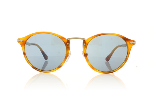 Persol 0PO3166S 960/56 Striped Brown Sunglasses - Front