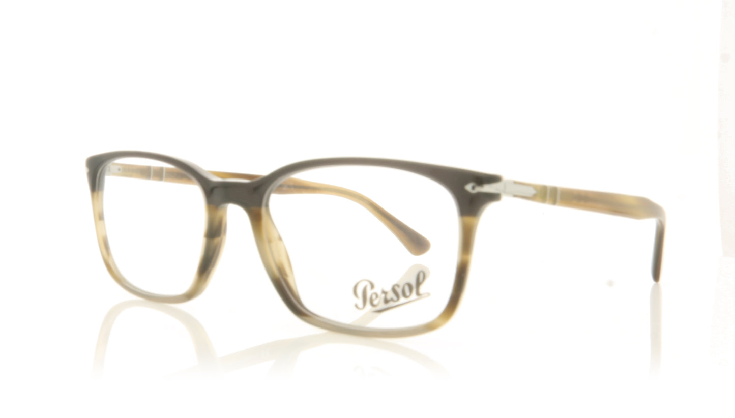Persol 0PO3189V 1135 Striped Brown Glasses - Angle