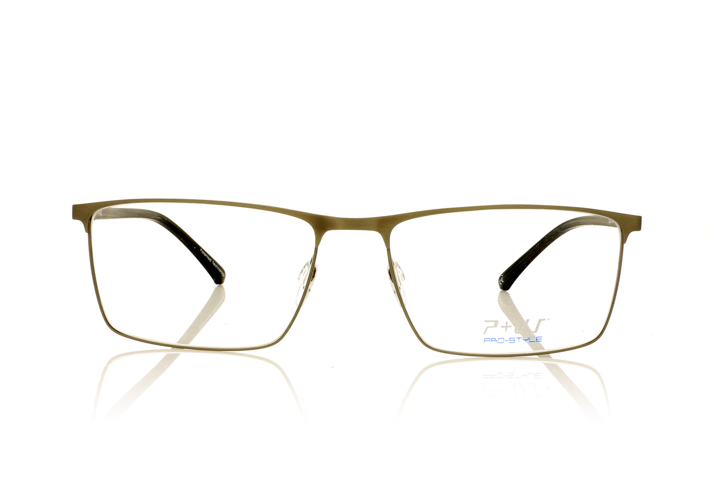 P+US PR1706A Black Silver Grey Glasses - Front