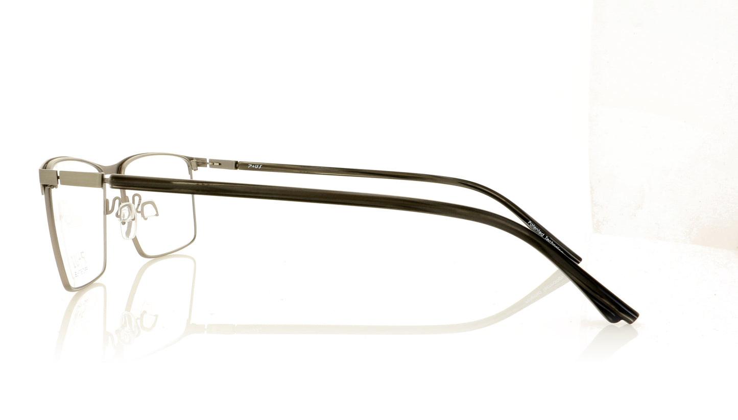 P+US PR1706A Black Silver Grey Glasses - Side