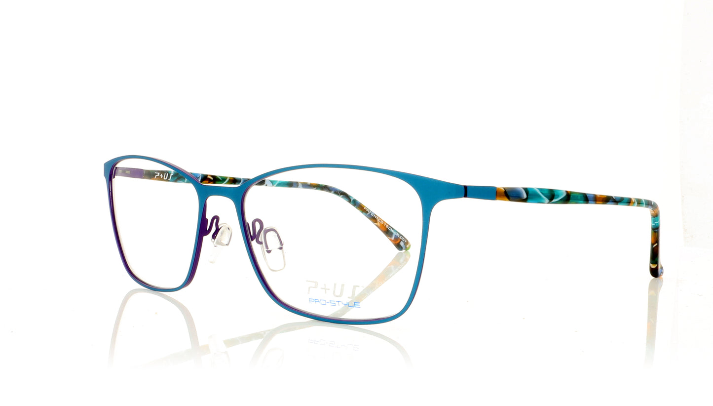 P+US PR1787A Purple Turquoise Glasses - Angle
