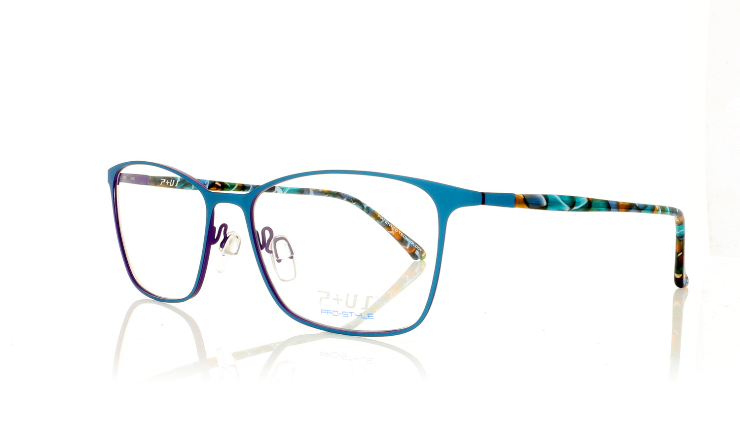 P+US PR1787A Purple Turquoise Glasses - Angle