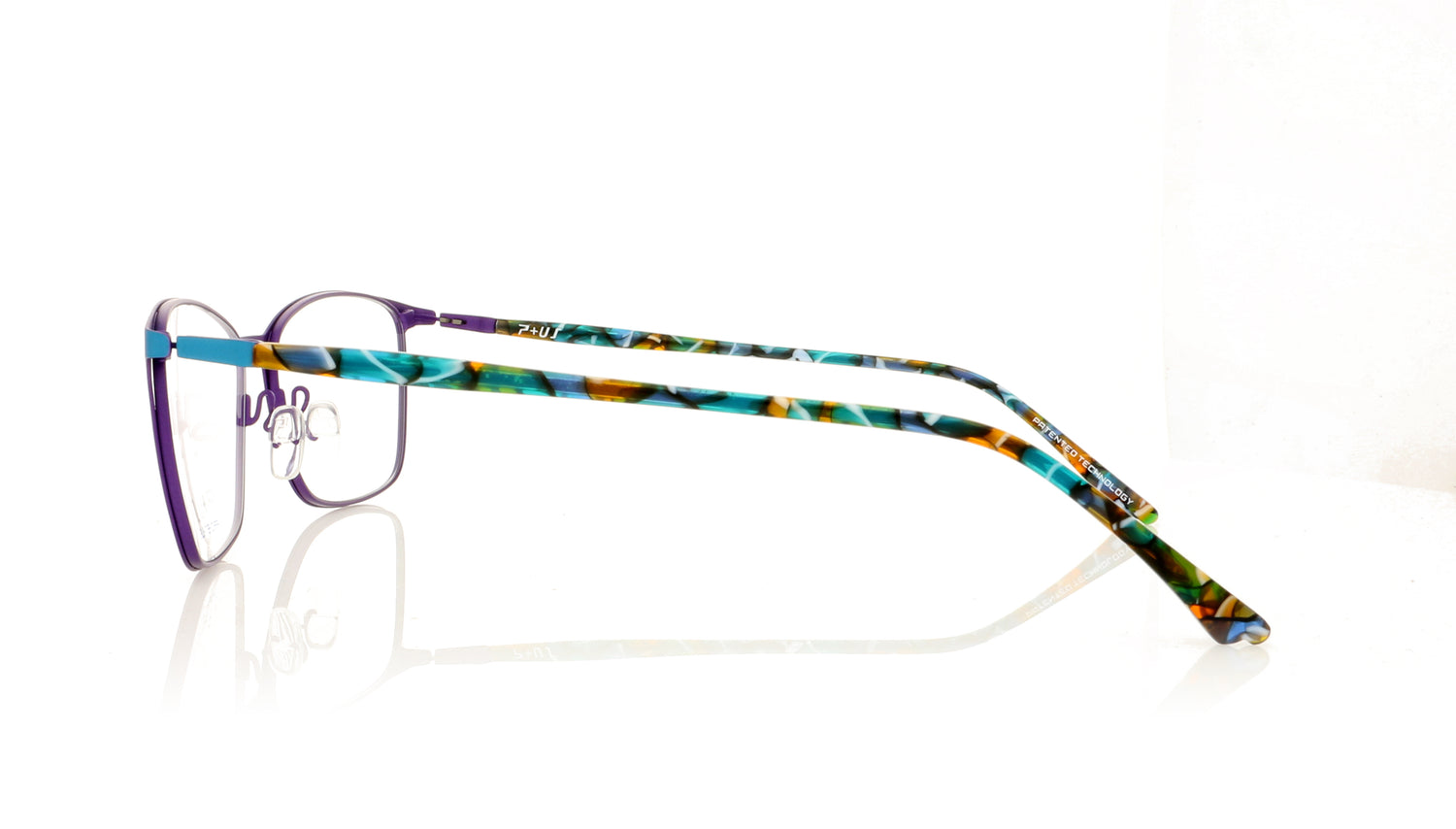 P+US PR1787A Purple Turquoise Glasses - Side